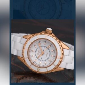 Stauer White "Elegante" Watch